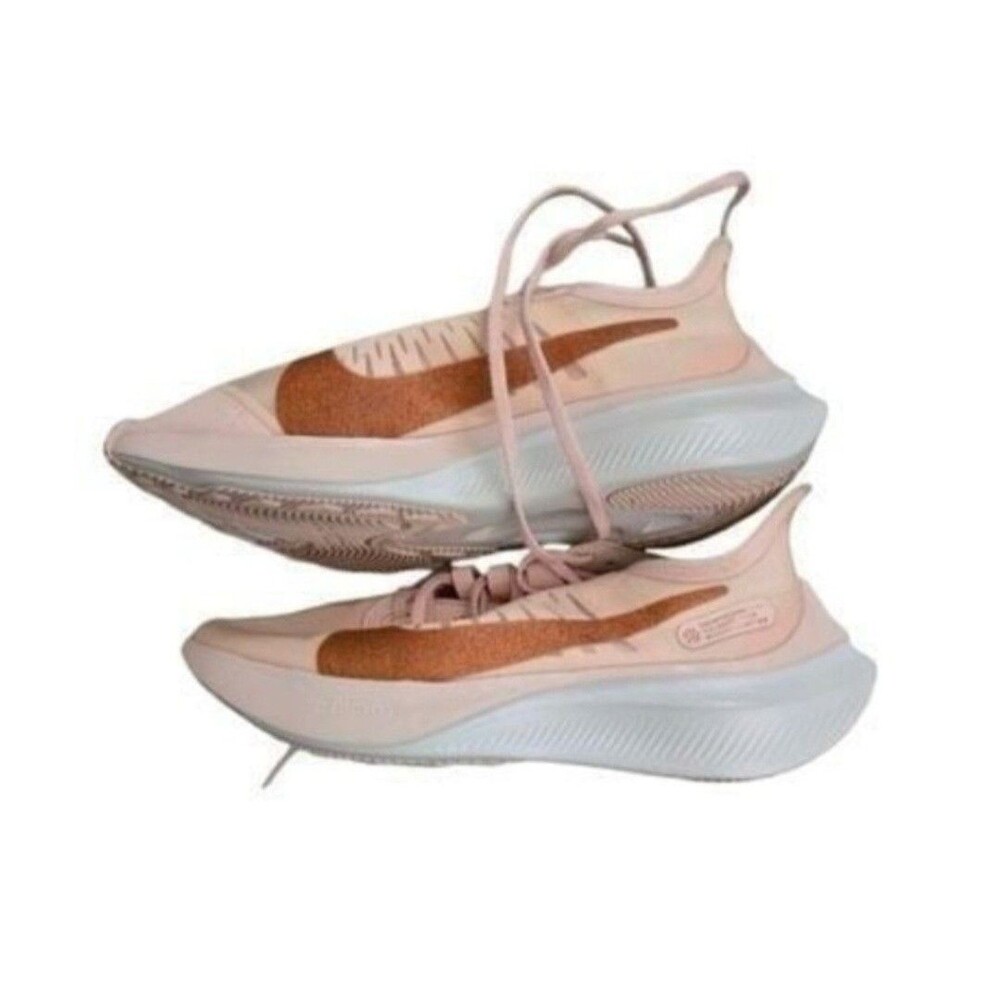 Light Pink Women's Running Sneakers with Rose Accent